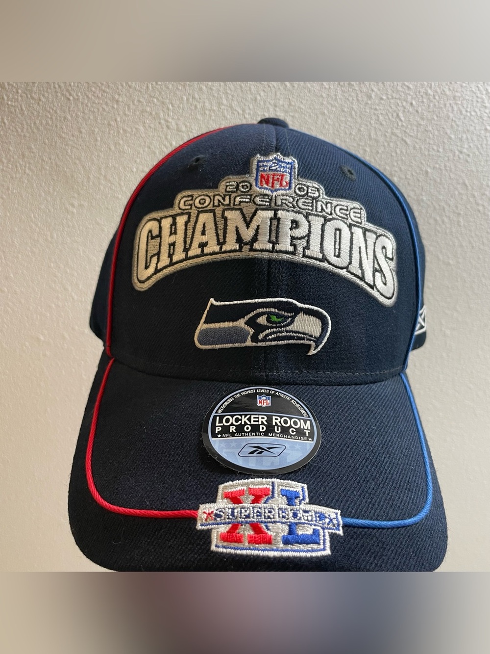 NEW Seattle Seahawks Vintage 2005 Super Bowl Conference Champions Reebok Cap